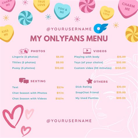 price list template onlyfans menu template|OnlyFans Menu Ideas and Examples 